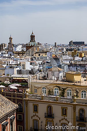 View of Sevilla from Cathedral from Sevilla Stock Photo