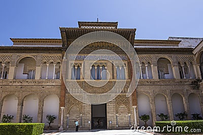 Interiors of Seville Alcazar, Seville, Andalusia, spain Editorial Stock Photo