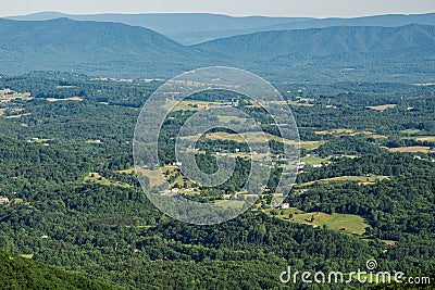 View from Sharp Top Mountain Stock Photo