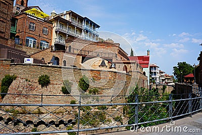 Old town Tbilisi, Georgia, near sulfur bath Editorial Stock Photo