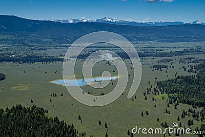 View from Signal Mountain Overlook in Grand Teton National Park Wyoming Stock Photo