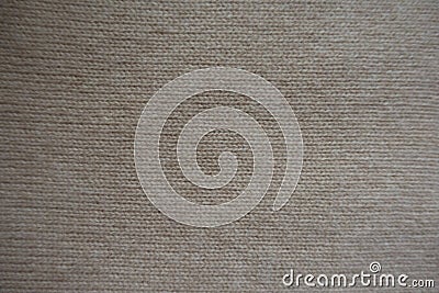 View of simple beige knitted fabric Stock Photo