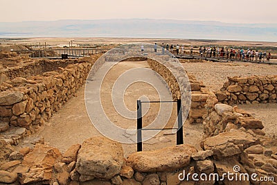 A view of the site of Qumran Stock Photo