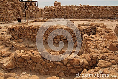 A view of the site of Qumran Stock Photo