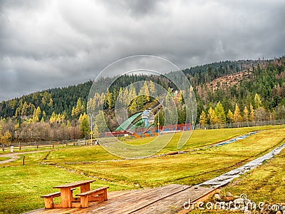 View of the ski jump in Zakopane Editorial Stock Photo
