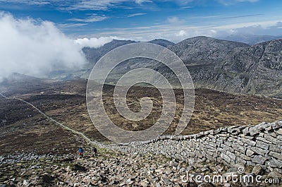 View from Slieve Donard, Northern Ireland's highest hill Stock Photo