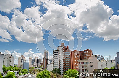 View of small city Stock Photo