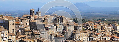 View of small town of Caprarola and his busy architecture Editorial Stock Photo