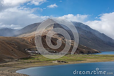 View of the small village of Korzok Stock Photo