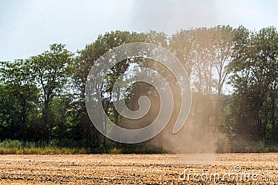 Dust devil or small tornado Stock Photo