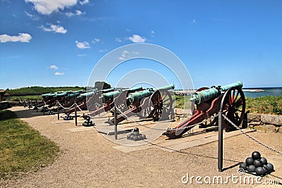 A view of some Cannons in Copehagen Editorial Stock Photo