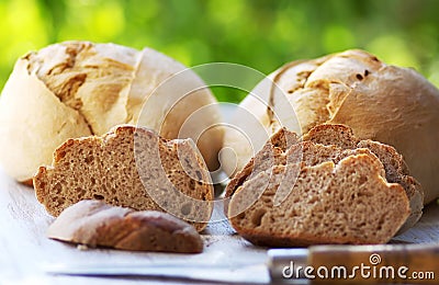 View of some traditional portuguese breads Stock Photo