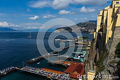 View from Sorrento Seafront, Italy Editorial Stock Photo