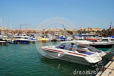 View of Sotogrande marina. Editorial Stock Photo