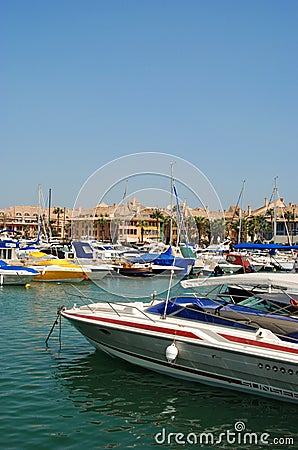 View of Sotogrande marina. Editorial Stock Photo