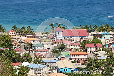 View of Soufriere, St Lucia Editorial Stock Photo