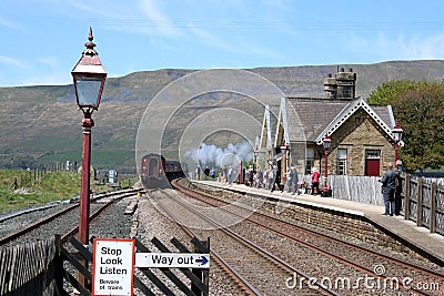 Ribblehead station, Settle Carlisle railway line Editorial Stock Photo