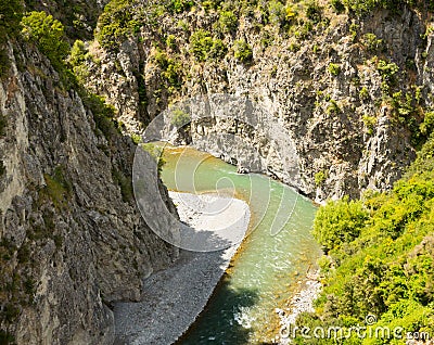 View of Southern Alps New Zealand Stock Photo