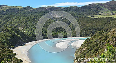 View of Southern Alps New Zealand Stock Photo