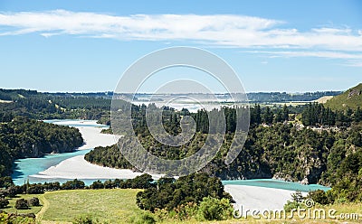 View of Southern Alps New Zealand Stock Photo