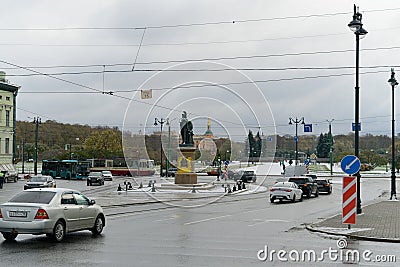 St. Petersburg, Russia, October 28, 2023. View of Suvorov Square near the Champs of Mars. Editorial Stock Photo