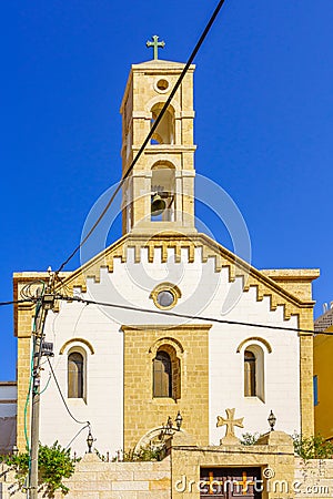 St. Anthony Maronite Church, in Old Jaffa Stock Photo