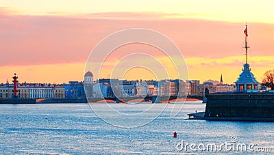 View of St. Petersburg during the white nights Stock Photo