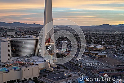 Las Vegas view North including the Stratosphere Editorial Stock Photo