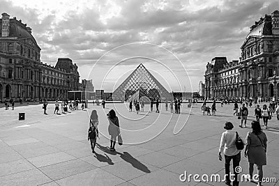 View from the street louvre Editorial Stock Photo