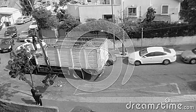 Street scene in daylight Stock Photo