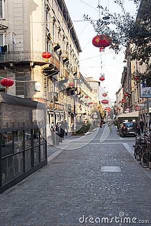 Milano chinatown Editorial Stock Photo