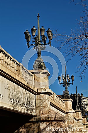 Landmarks of Valencia - Spain Stock Photo