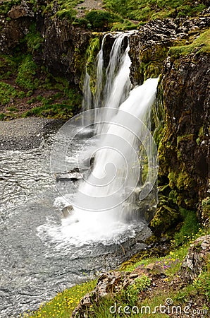 Landscapes of Iceland - Kirkjufellsfoss, Snaefellsness Peninsula Stock Photo