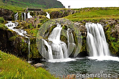 Landscapes of Iceland - Kirkjufellsfoss, Snaefellsness Peninsula Stock Photo