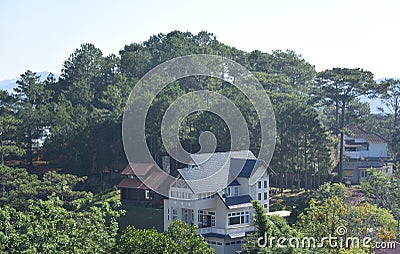 View of the surroundings of the city of Dalat Stock Photo