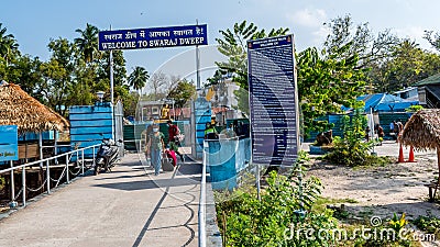 Havelock Island, Swaraj Dweep Andaman, India, A view of Swaraj Dweep Jetty Editorial Stock Photo