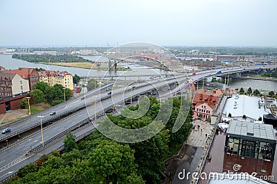 View of the Szczecin in Poland Editorial Stock Photo