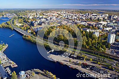 View of Tampere from television tower Editorial Stock Photo