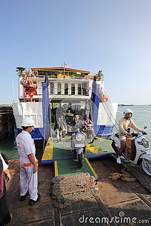 TandjungUban RORO Ferry Port and Pier Loading View Editorial Stock Photo