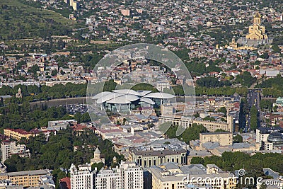 view of Tbilisi Georgia: house of justice Stock Photo