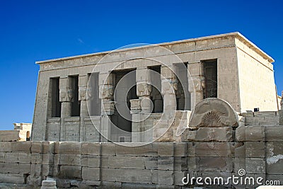 View of Temple of Hathor at Dendera Temple complex, located close to Luxor city (Egypt) Stock Photo