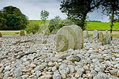View of Templewood Stone Circle, Kilmartin Glen, Scotland Stock Photo