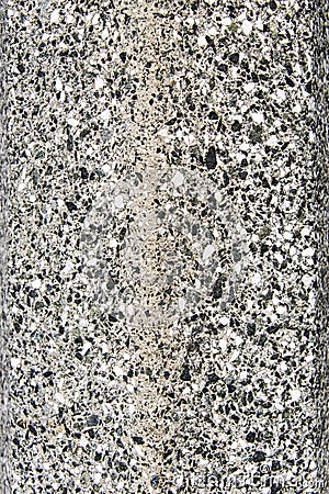 A view of terrazzo column made of small stones Stock Photo