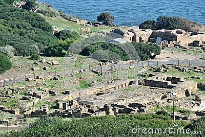 View of Tharros area archaeological Stock Photo