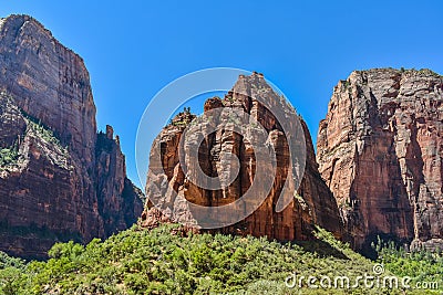 Three patriarchs mountains in Zion National Park Stock Photo