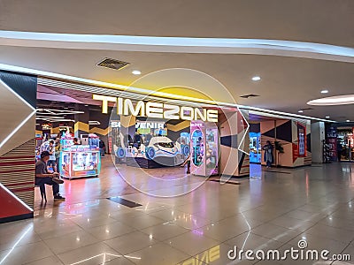 View of Timezone playground in Q Mall Banjarbaru Editorial Stock Photo