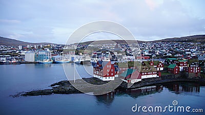 View on Tinganes in Torshavn, Faroe Islands Stock Photo