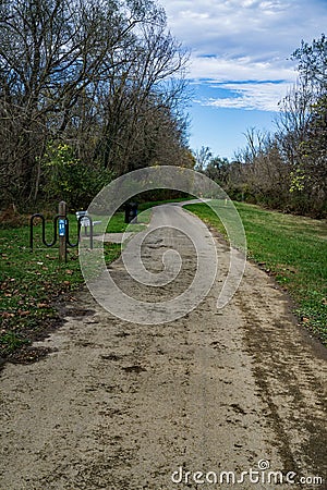 An Autumn View of the Tinker Creek Greenway Stock Photo