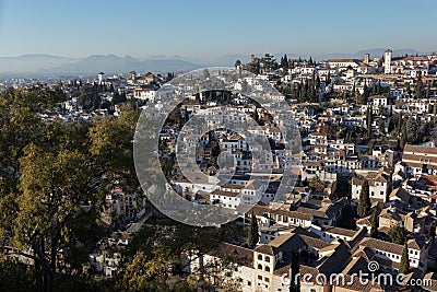 View to Albayzin, Granada, Spain Stock Photo