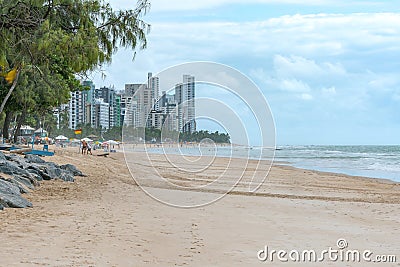 View to the beach of Boa Viagem in Recife Stock Photo